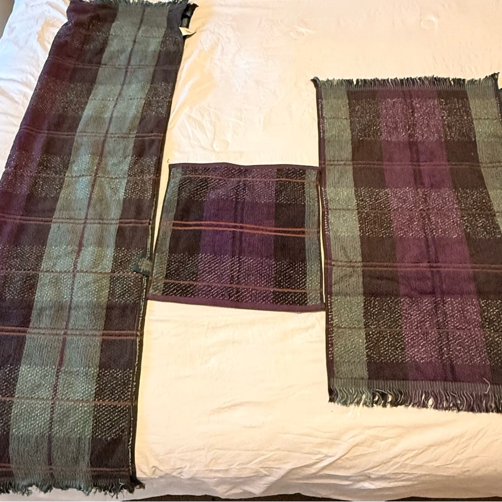 Vintage Ralph Lauren plaid towel set of 3